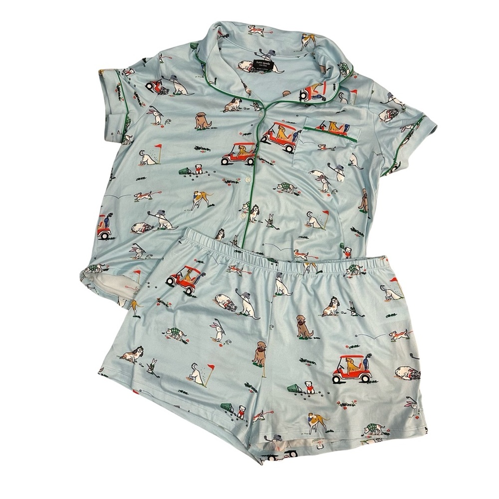 Kate Spade Women’s Mini Golf Puppy Pajama Set Size XL